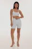 Grayish cross back top sold by Foxy Activewear