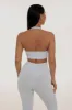 Grayish halter neck top sold by Foxy Activewear