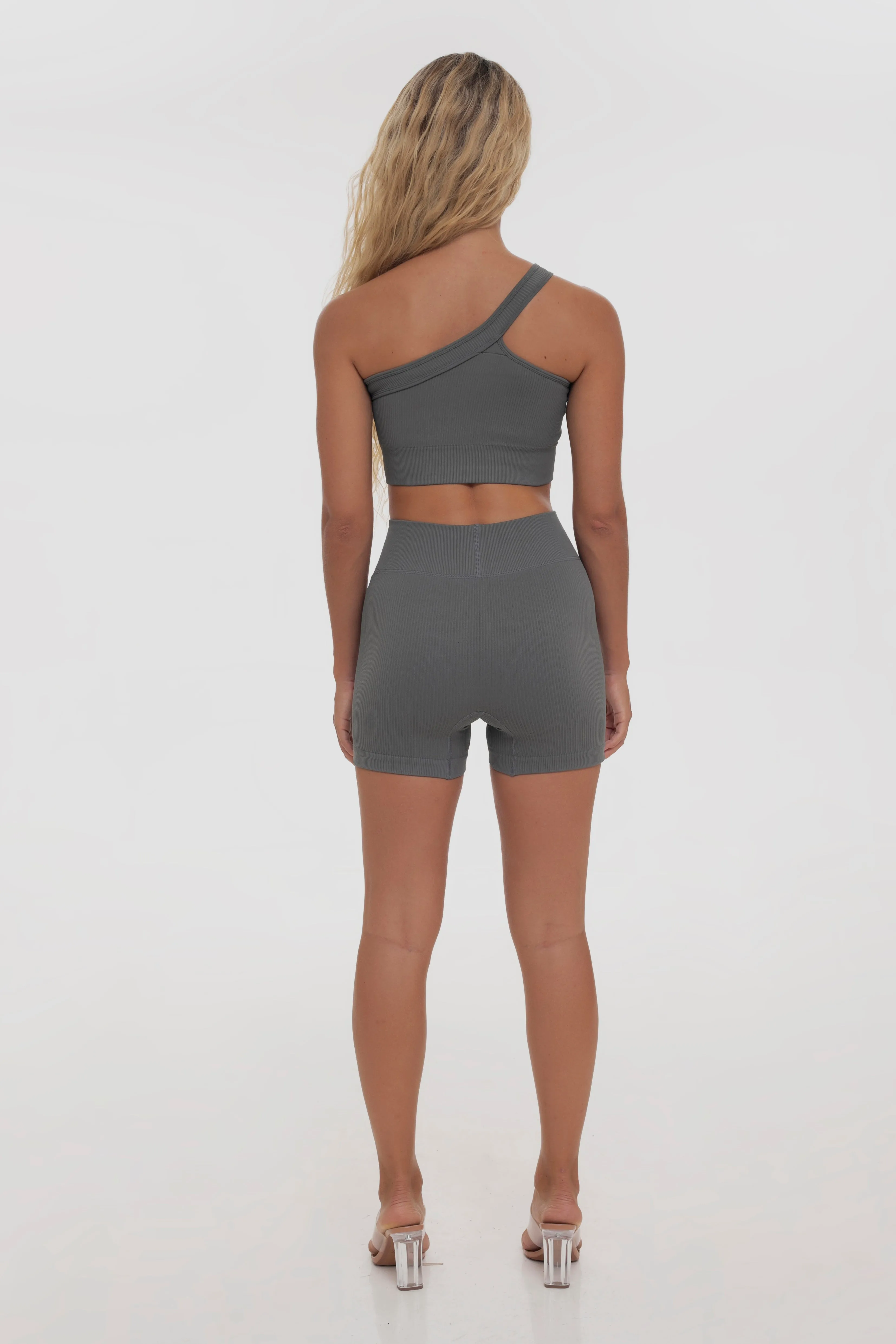 Steel One-shoulder top sold by Foxy Activewear product image thumbnail 3