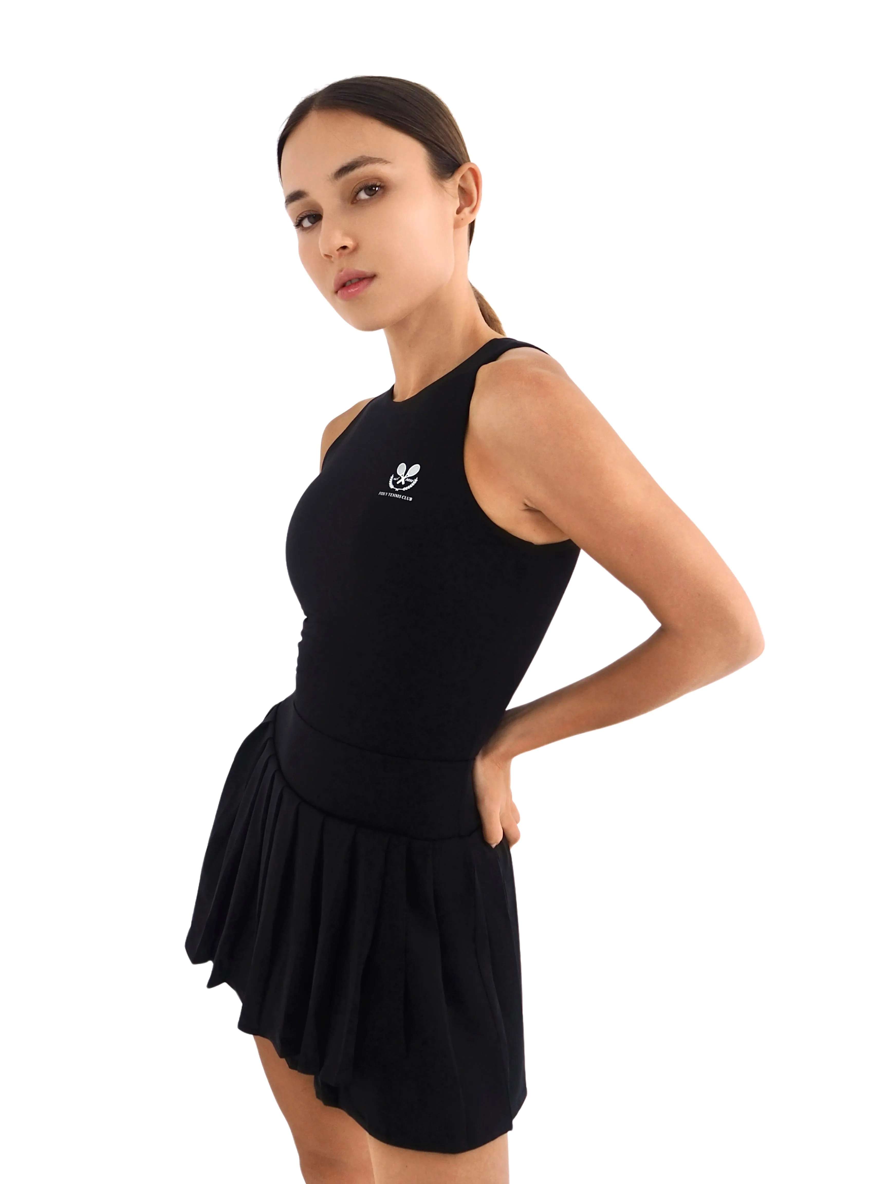 Black Tennis dress sold by Foxy Activewear