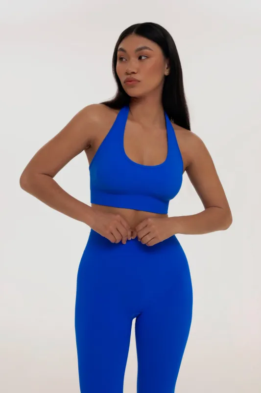 Azure halter neck top sold by Foxy Activewear