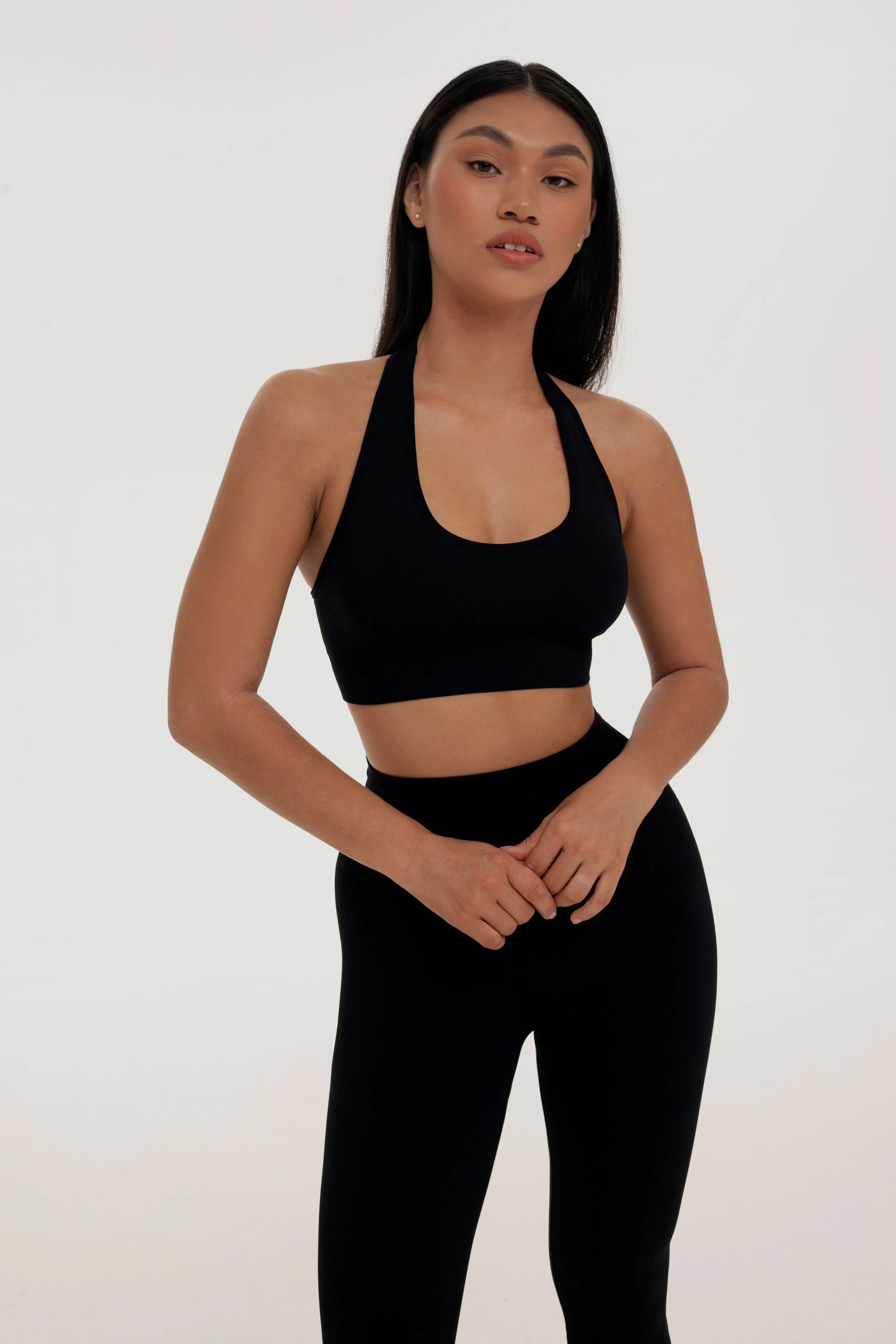 Coal halter neck top sold by Foxy Activewear