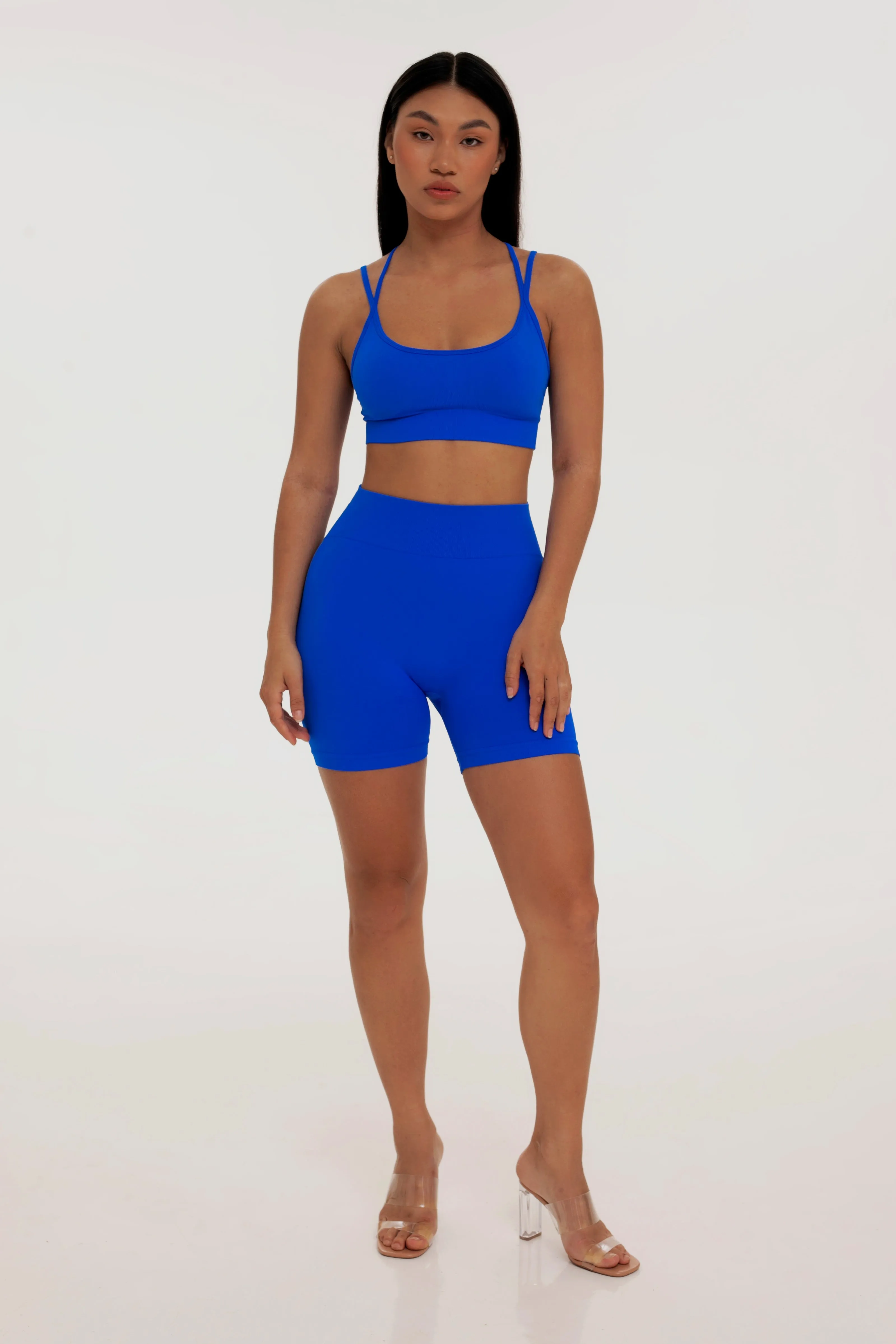 Azure cross back top sold by Foxy Activewear product image thumbnail 3