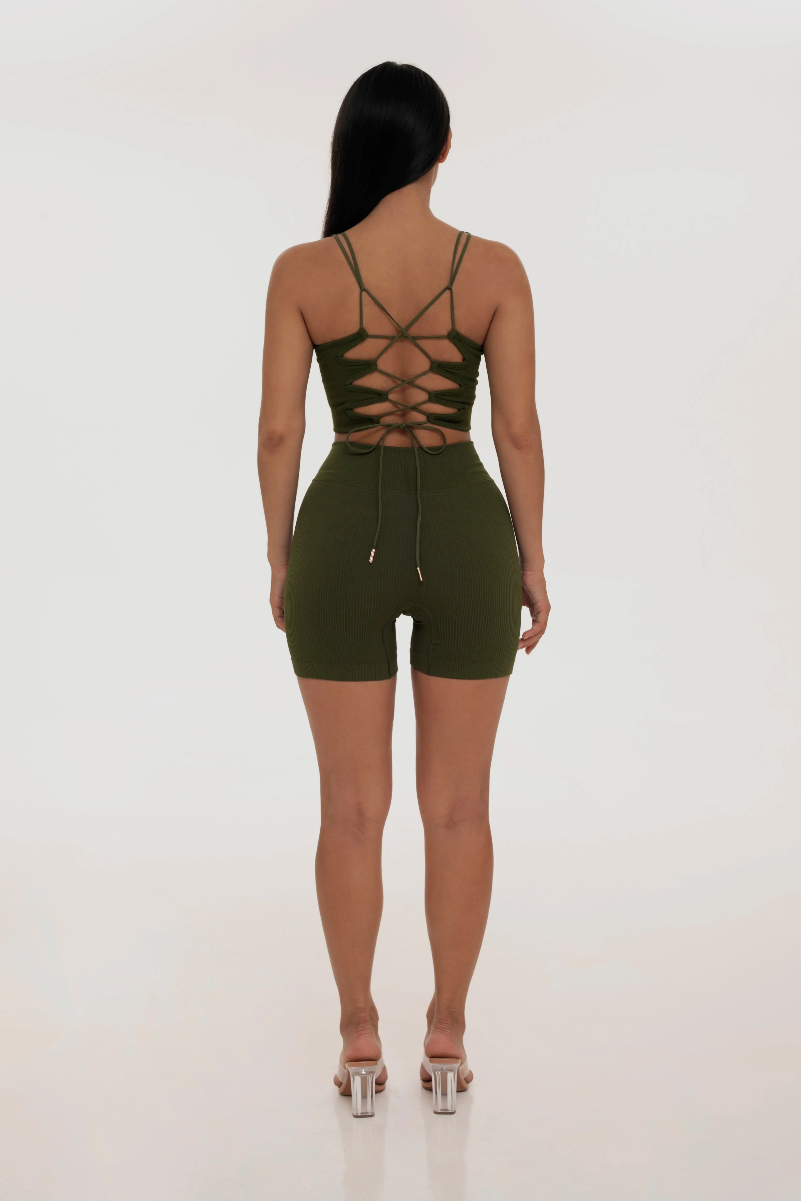 Seaweed Cross Waist Shorts sold by Foxy Activewear product image thumbnail 3