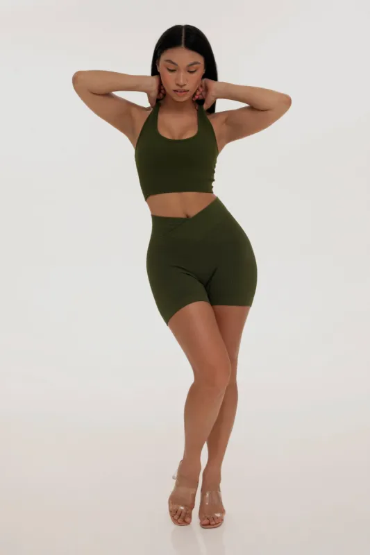 Seaweed Cross Waist Shorts sold by Foxy Activewear