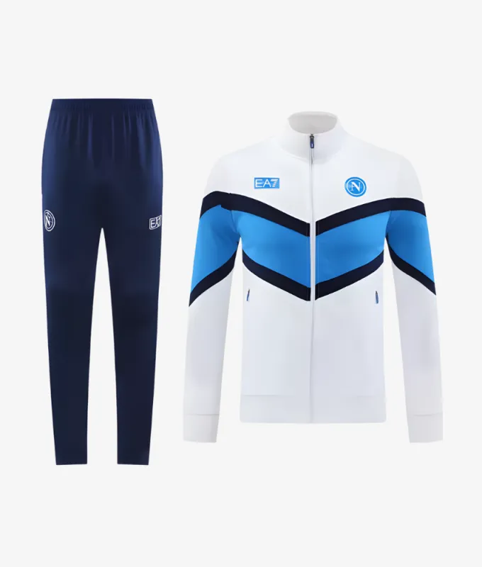 NAPOLI 2025/26 WHITE FULL ZIP TRACKSUIT made by False9Fits