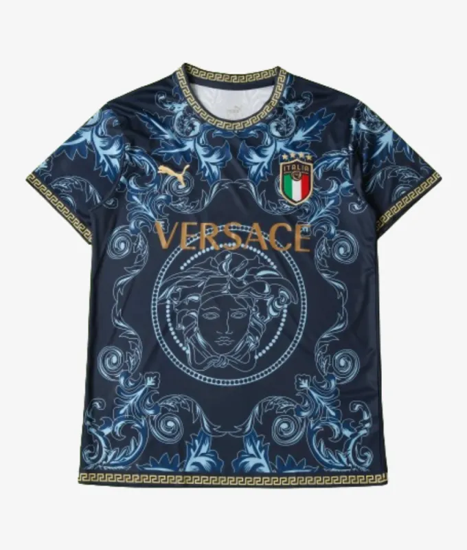 ITALY X VERSACE 2022 CONCEPT (BLUE) HOME SHIRT made by False9Fits
