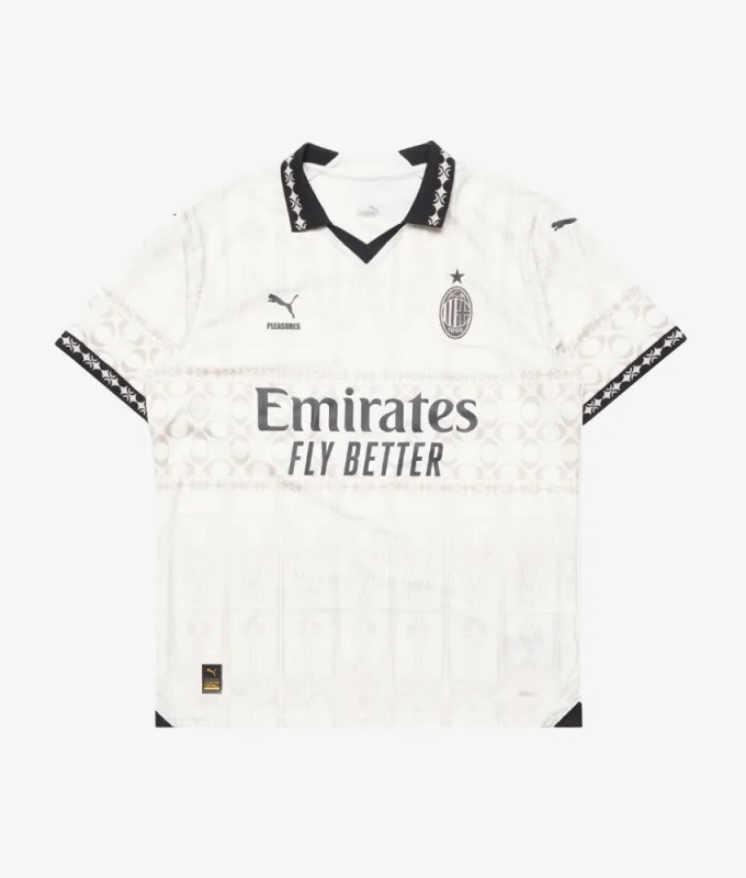AC MILAN X PUMA X PLEASURES 2023/24 CREAM REPLICA SHIRT sold by False9Fits