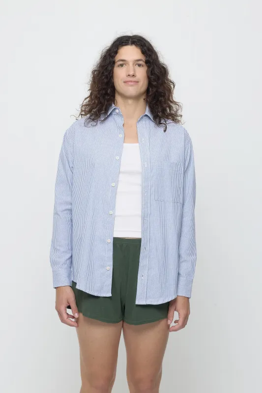 Stripe Poplin Button-Up Shirt sold by Everybody.World