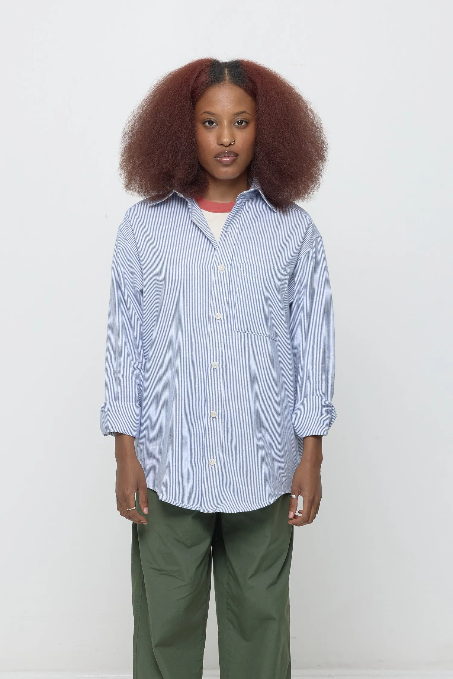 Stripe Poplin Button-Up Shirt sold by Everybody.World product image thumbnail 2