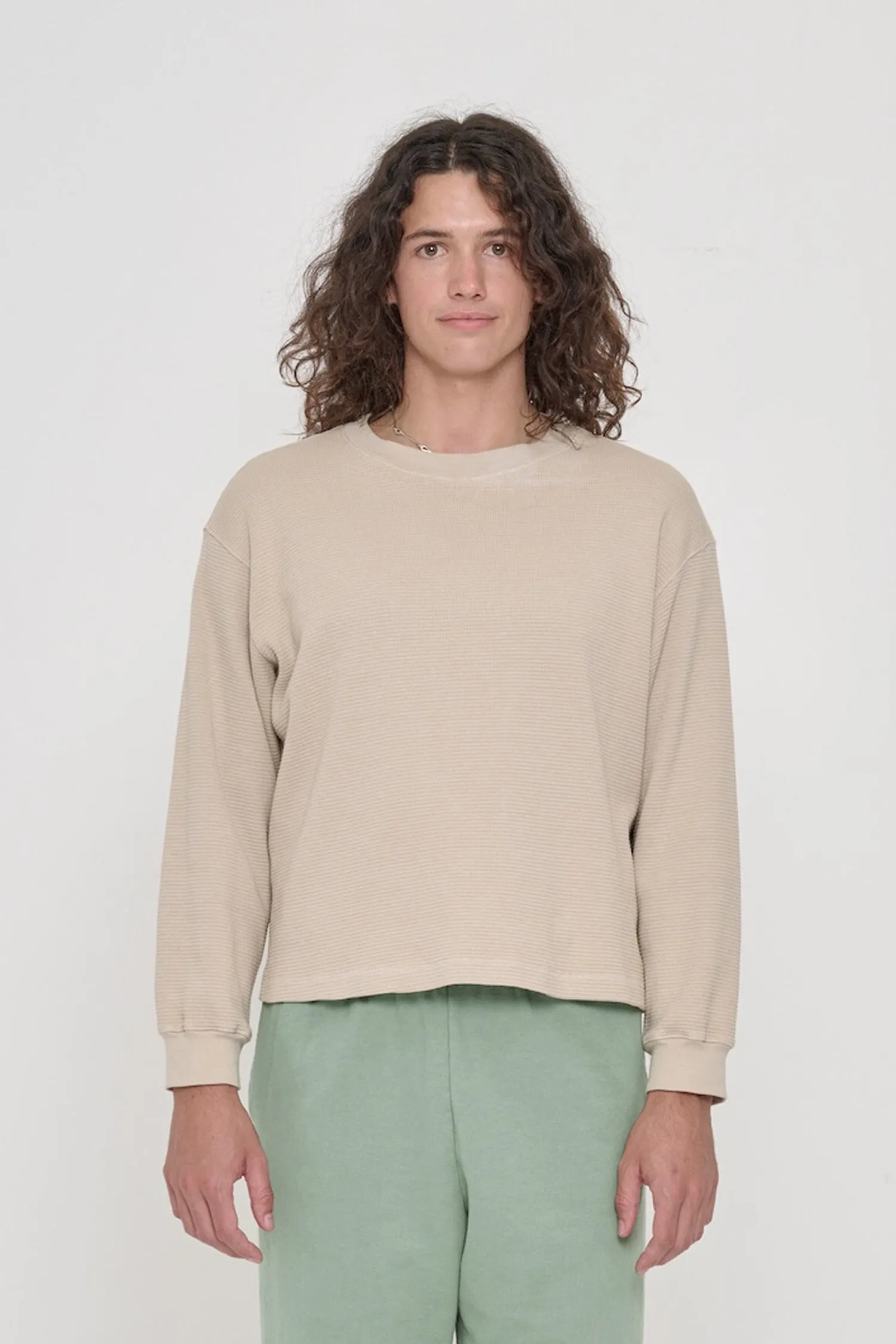 Thermal Long Sleeve Boxier Trash Tee sold by Everybody.World product image thumbnail 5