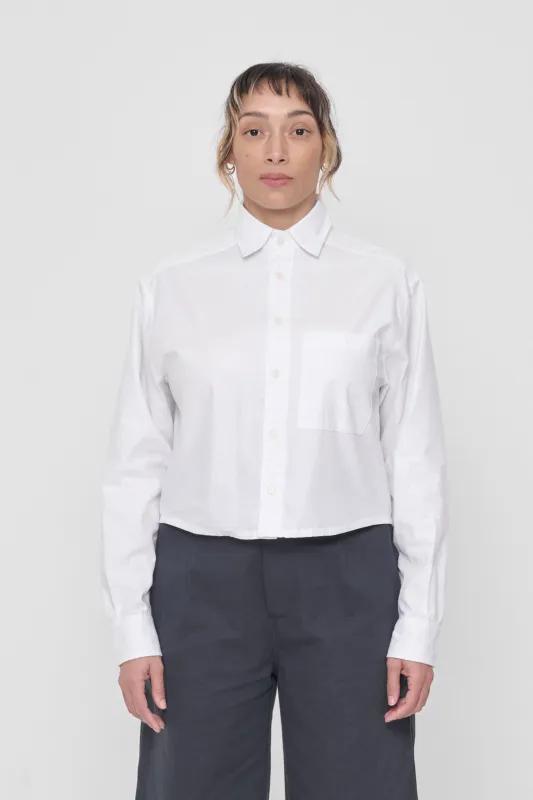 Peach Fuzz Cropped Button-Up Shirt made by Everybody.World