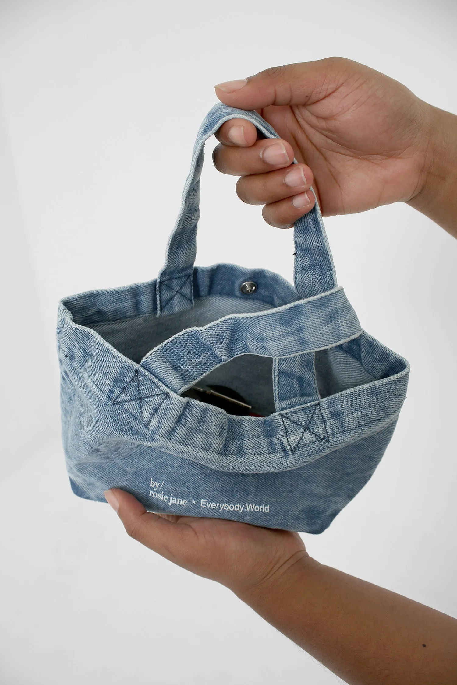 Denim Mini Tote sold by Everybody.World product image thumbnail 3