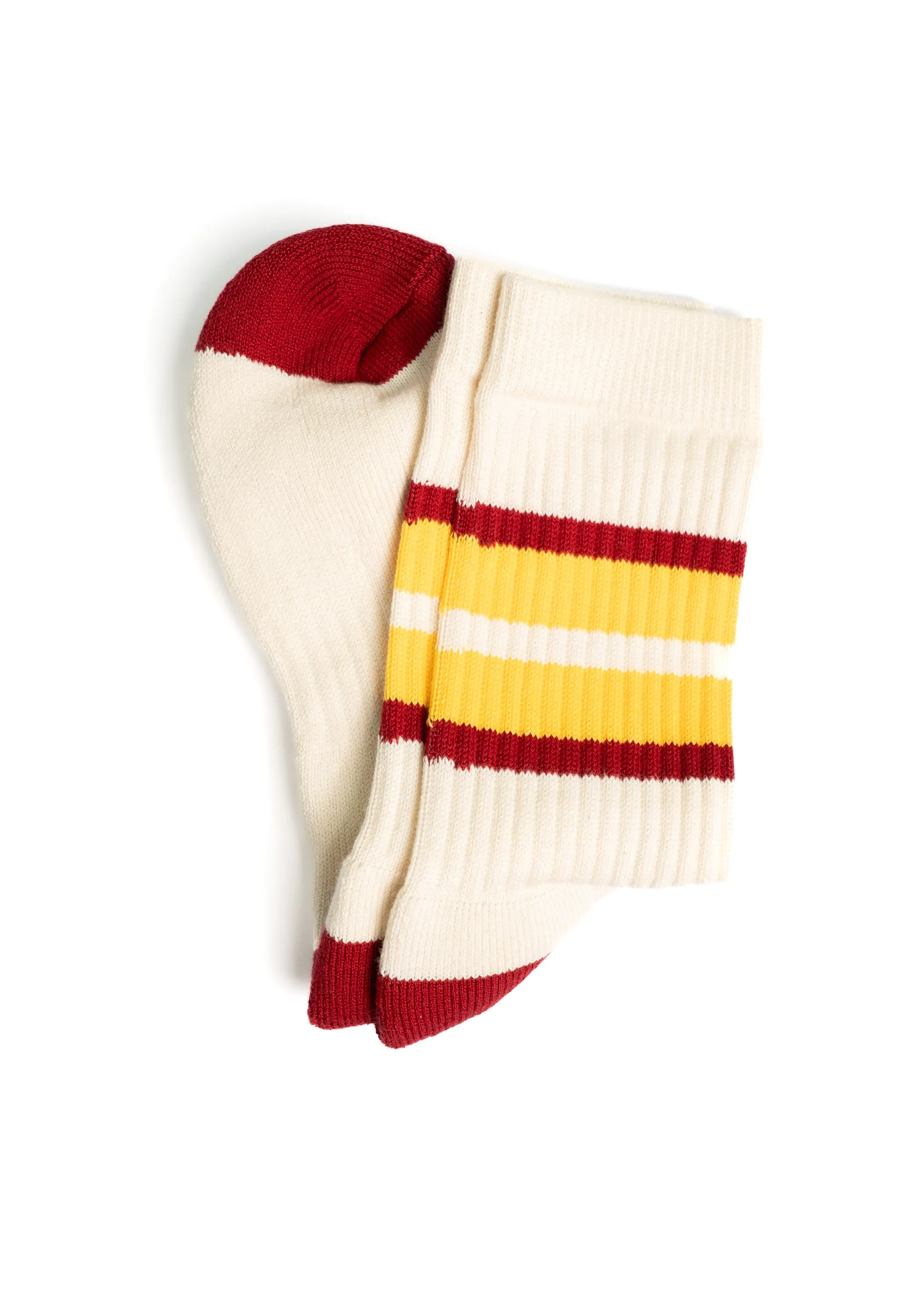 Ivy Ellis - Lanny Men's Crew Length Red / Yellow Stripe Socks sold by Blackhorse Lane Ateliers product image thumbnail 3
