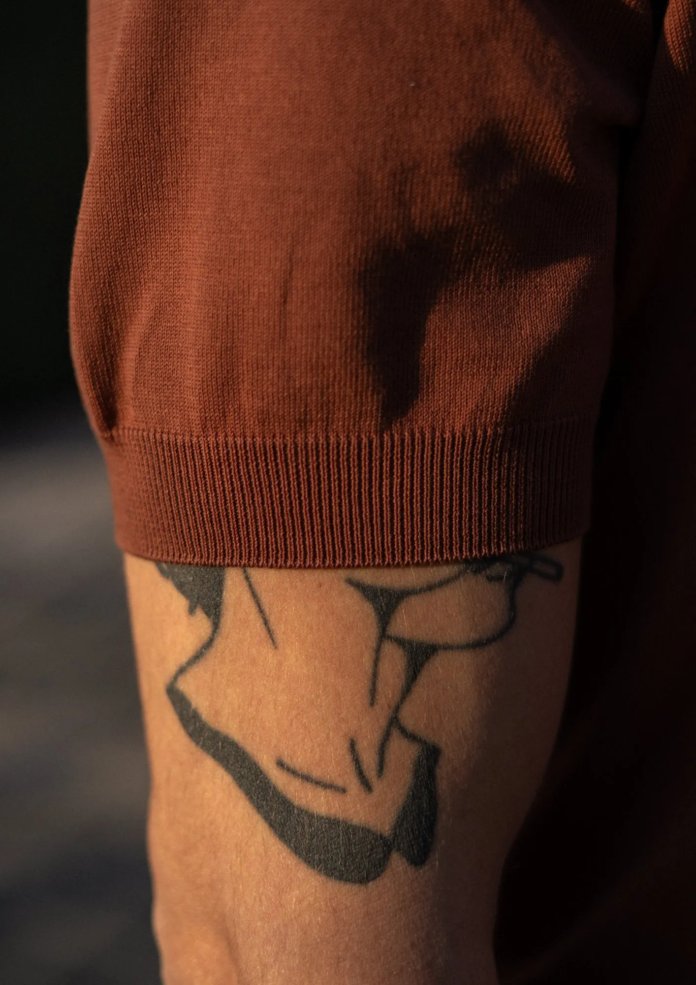 Men's Cotton Knitted Crew Neck T-Shirt Terracotta sold by Blackhorse Lane Ateliers product image thumbnail 5