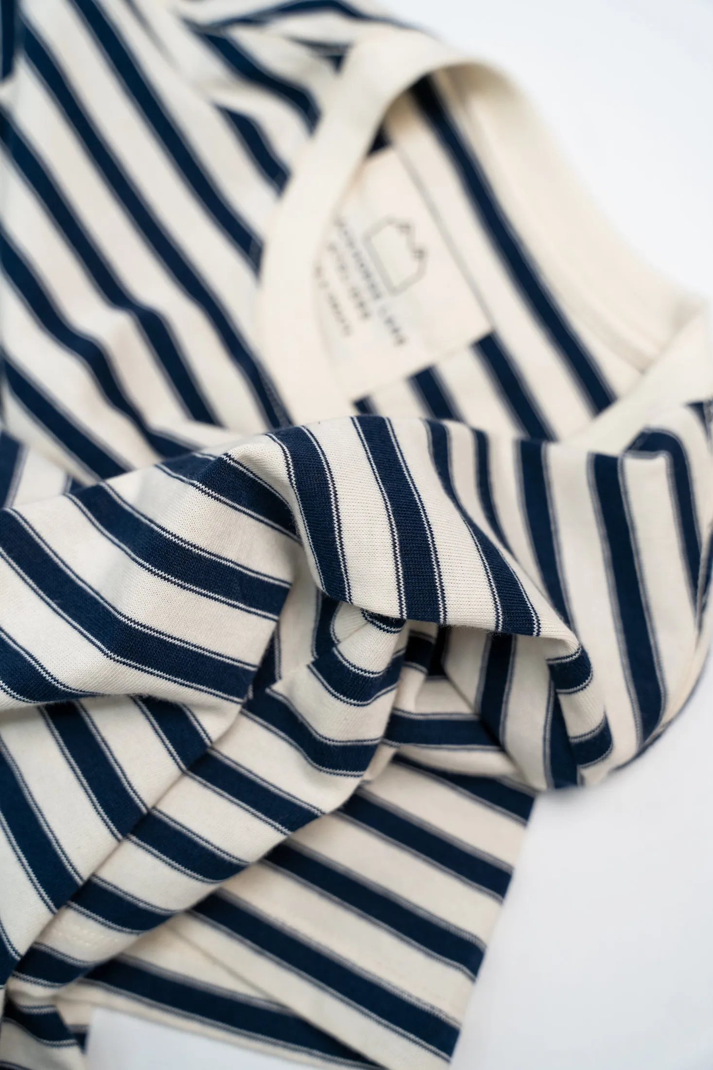 SW10 Breton Striped T-Shirt Ecru / Navy sold by Blackhorse Lane Ateliers product image thumbnail 5