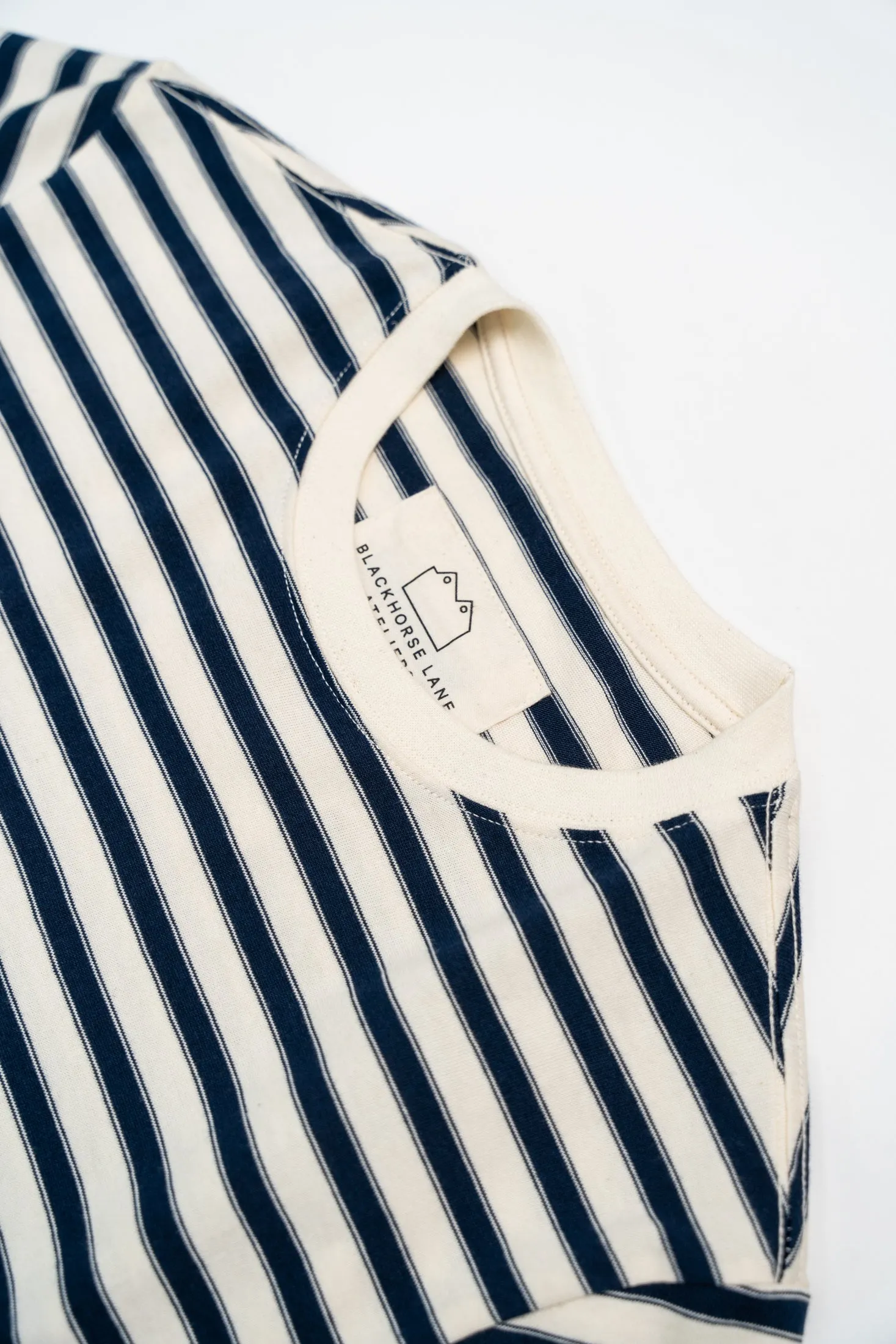 SW10 Breton Striped T-Shirt Ecru / Navy sold by Blackhorse Lane Ateliers product image thumbnail 4