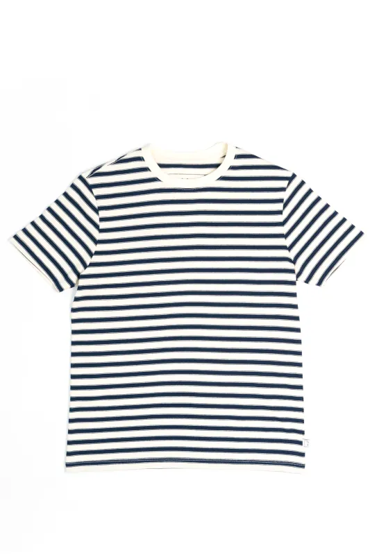 SW10 Breton Striped T-Shirt Ecru / Navy made by Blackhorse Lane Ateliers