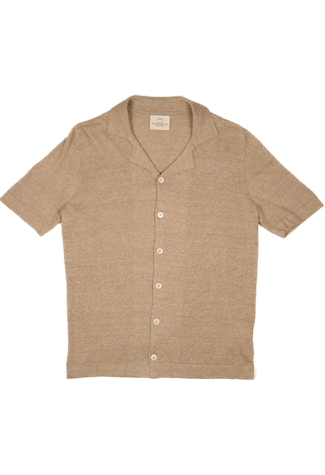 Men's Open Collar Knit - Brown sold by Blackhorse Lane Ateliers