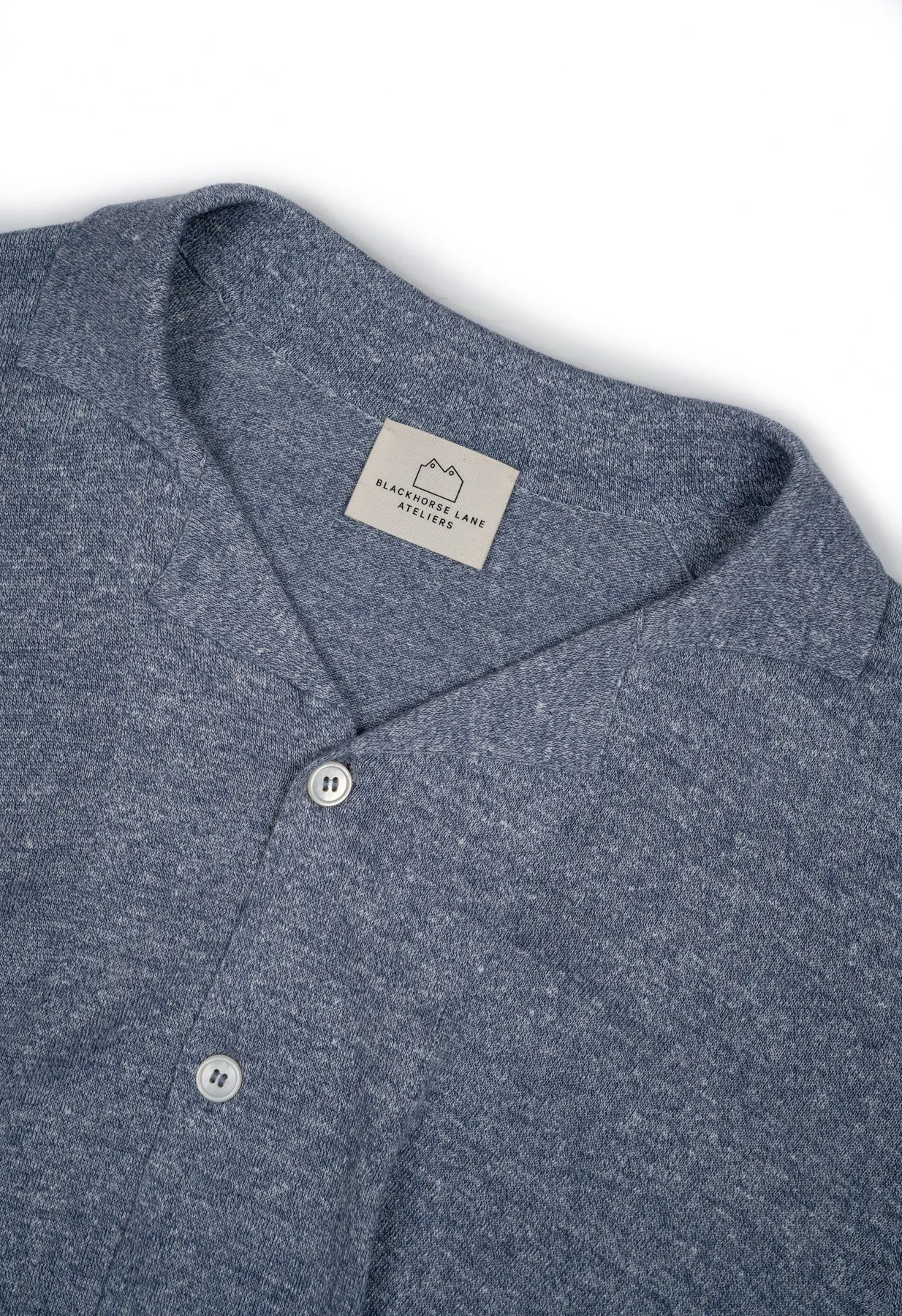 Men's Open Collar Knit - Light Blue sold by Blackhorse Lane Ateliers product image thumbnail 2