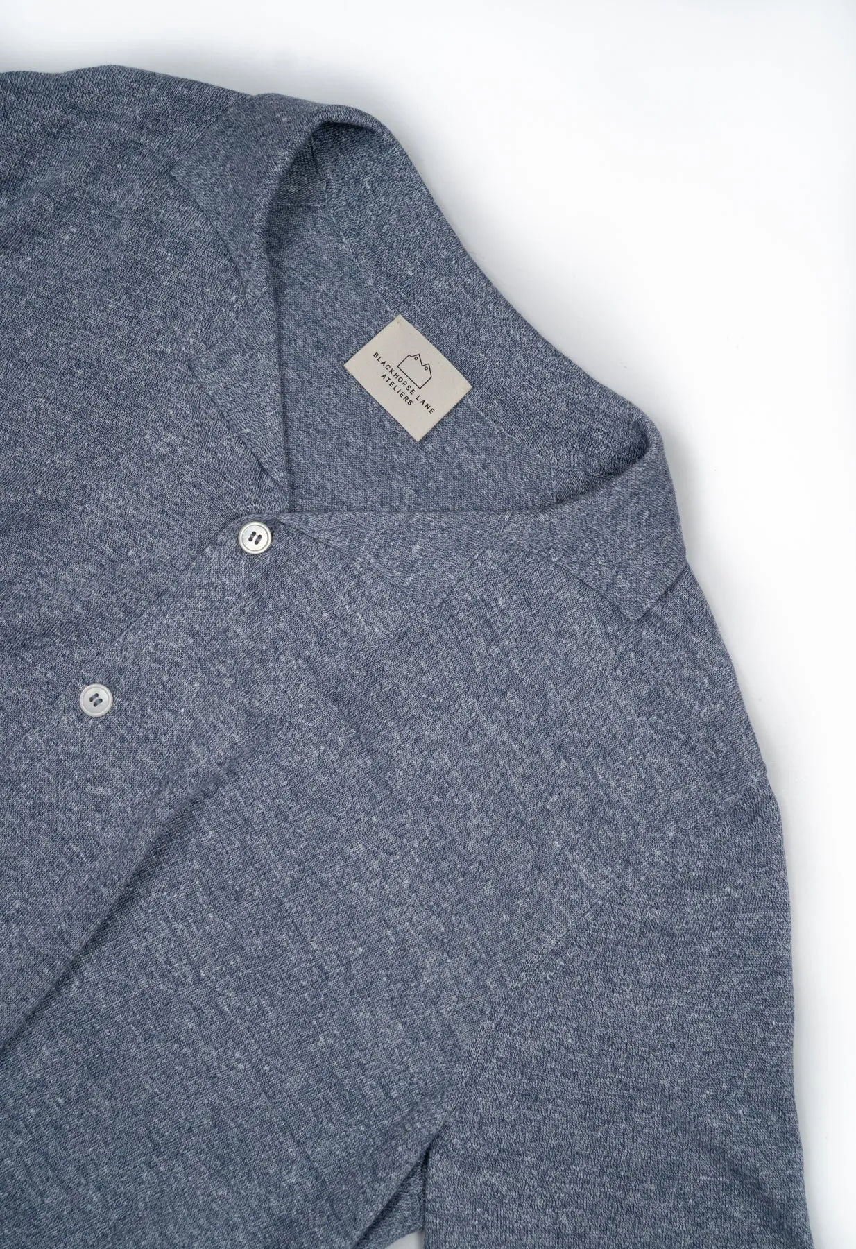 Men's Open Collar Knit - Light Blue sold by Blackhorse Lane Ateliers product image thumbnail 5