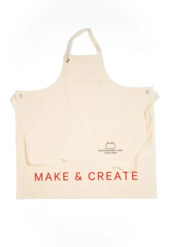 Soho Ecru Canvas Apron made by Blackhorse Lane Ateliers