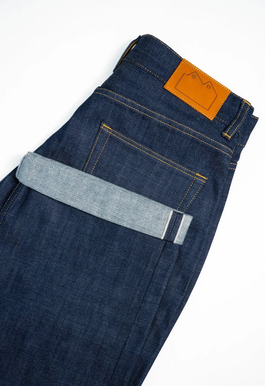 E7 High Waisted Wide Leg Indigo 13.75oz Italian Raw Selvedge Women's Jeans sold by Blackhorse Lane Ateliers product image thumbnail 5