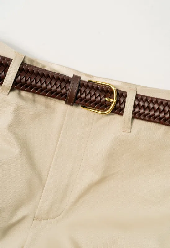 Brown BLA x Hardy & Parsons Plaited Leather Belt made by Blackhorse Lane Ateliers