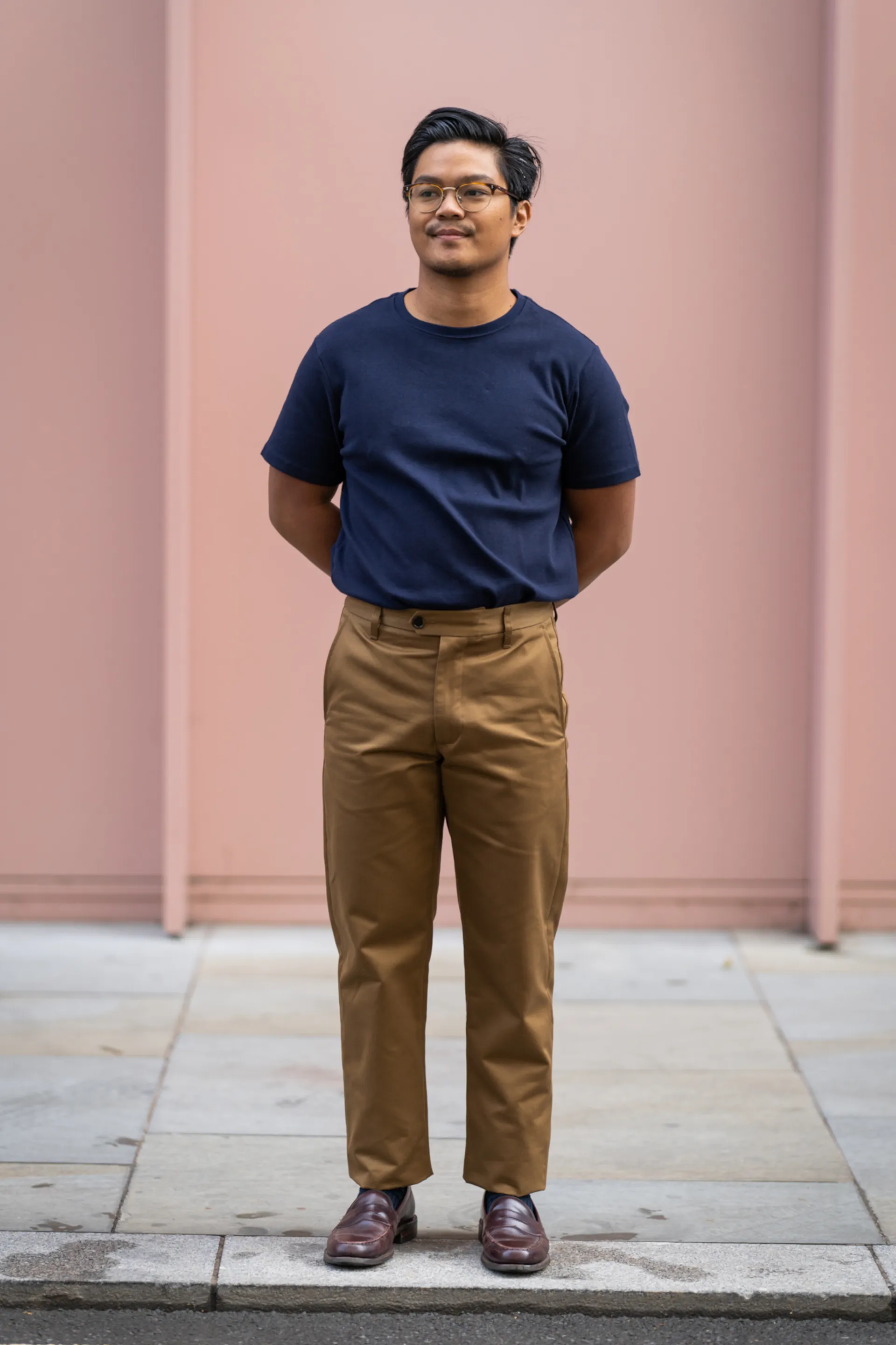W11 Straight Tapered Khaki Japanese Twill Mens Chinos sold by Blackhorse Lane Ateliers product image thumbnail 4