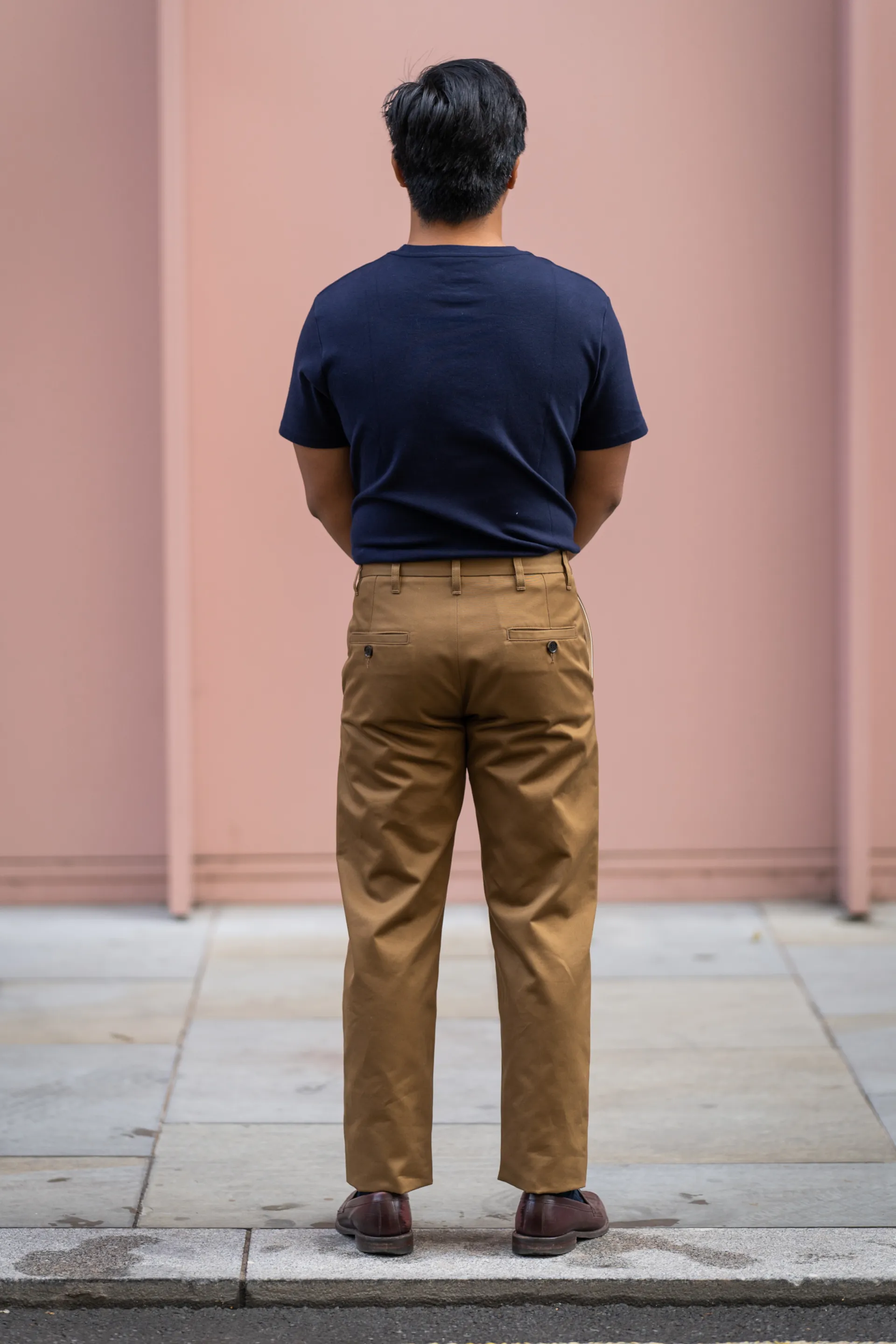 W11 Straight Tapered Khaki Japanese Twill Mens Chinos sold by Blackhorse Lane Ateliers product image thumbnail 5