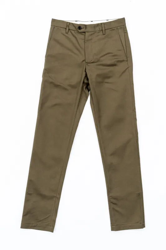 W11 Straight Tapered Green Japanese Twill Mens Chinos made by Blackhorse Lane Ateliers