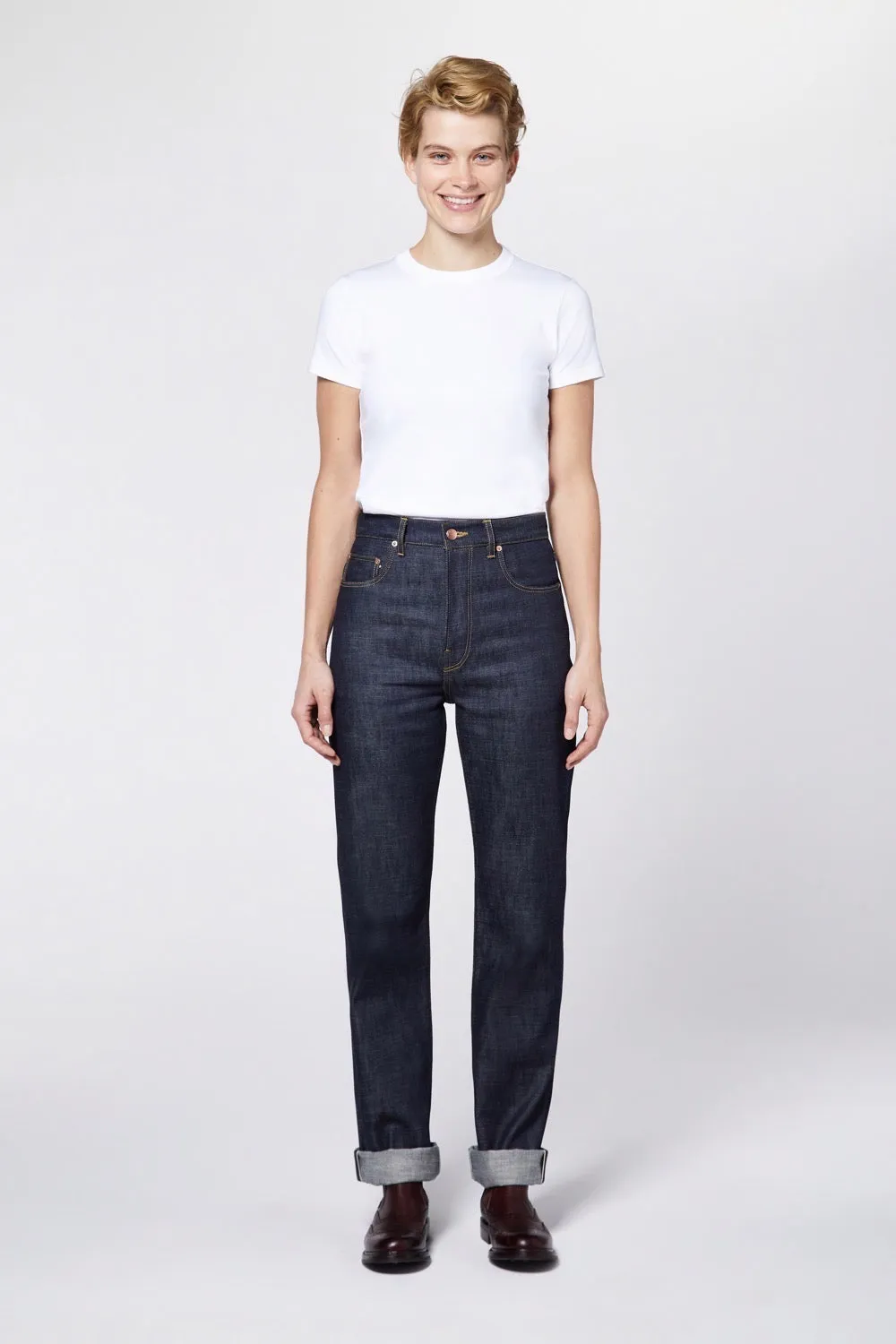 E10 Classic Straight Indigo 13oz Turkish Raw Womens jeans sold by Blackhorse Lane Ateliers product image thumbnail 2