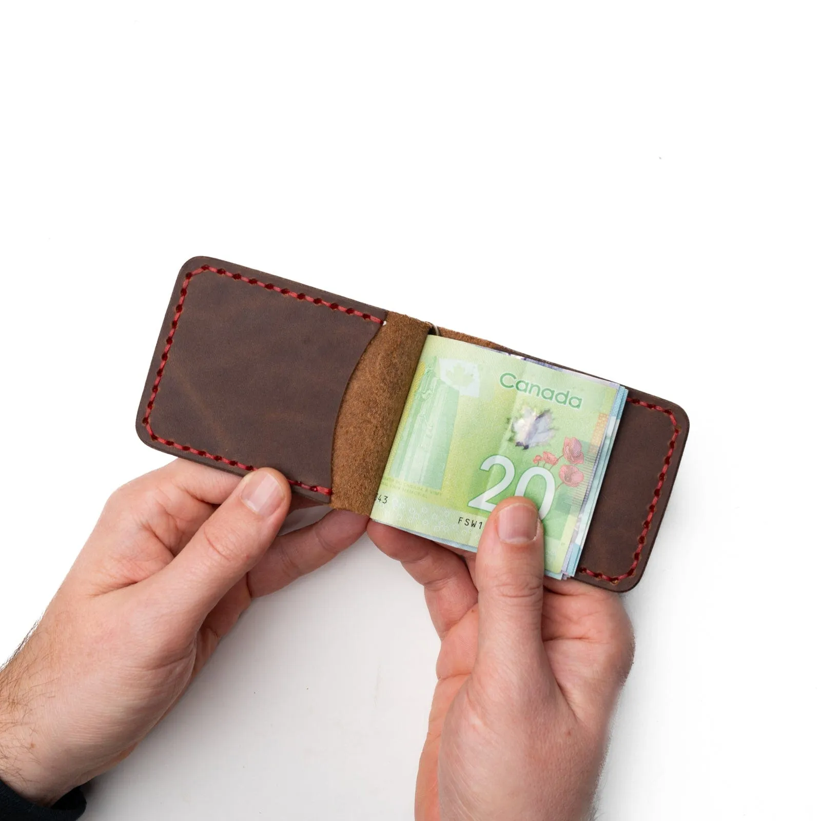 Leather Money Clip Wallet sold by Popov Leather product image thumbnail 3