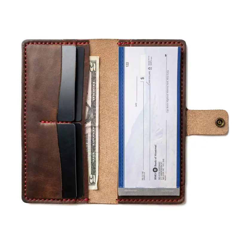 Leather Checkbook Wallet sold by Popov Leather