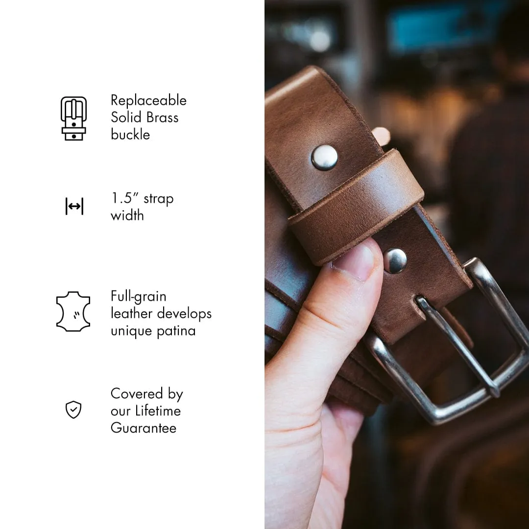 Leather Belt - 1.5" sold by Popov Leather product image thumbnail 3