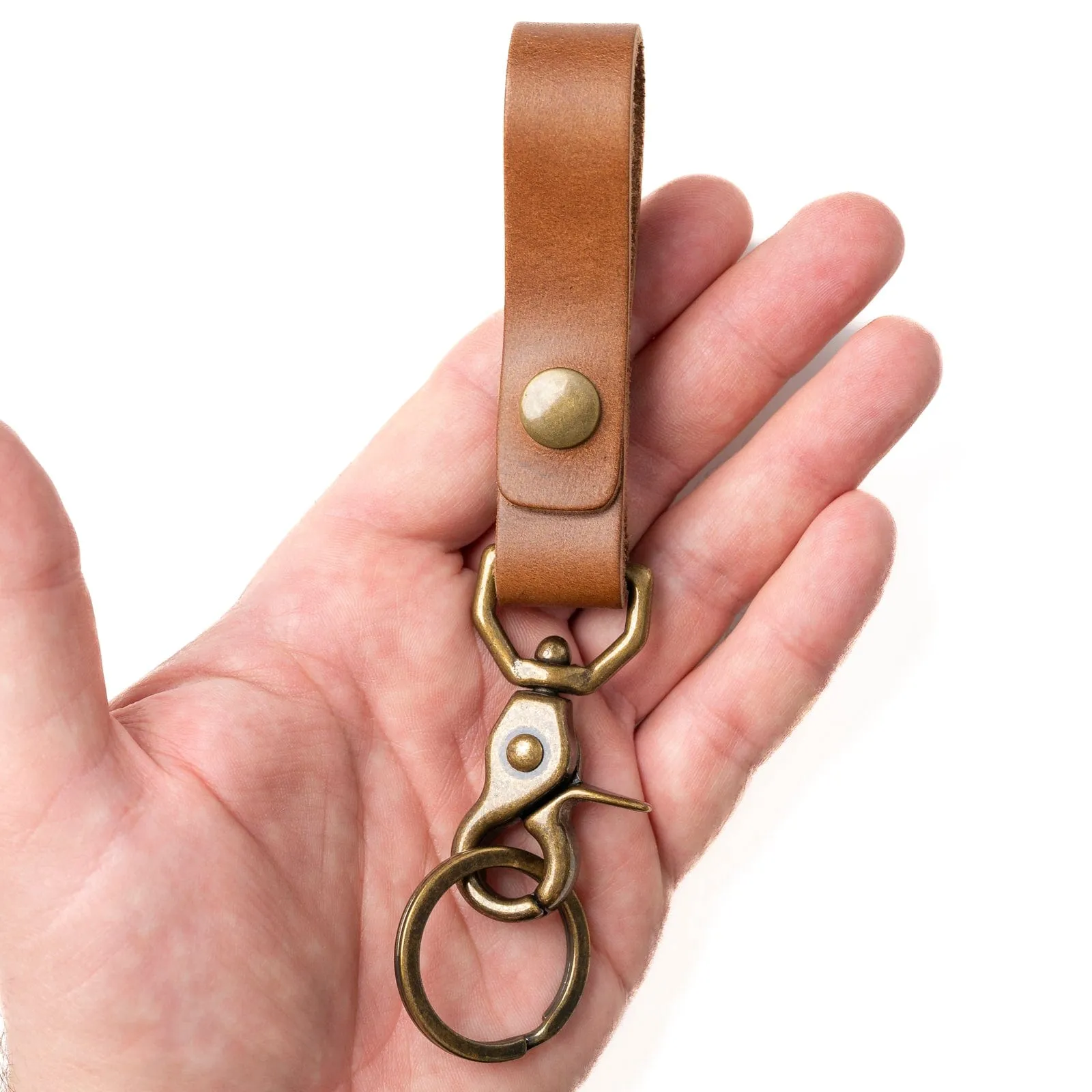 Leather Belt Loop Keychain sold by Popov Leather product image thumbnail 3