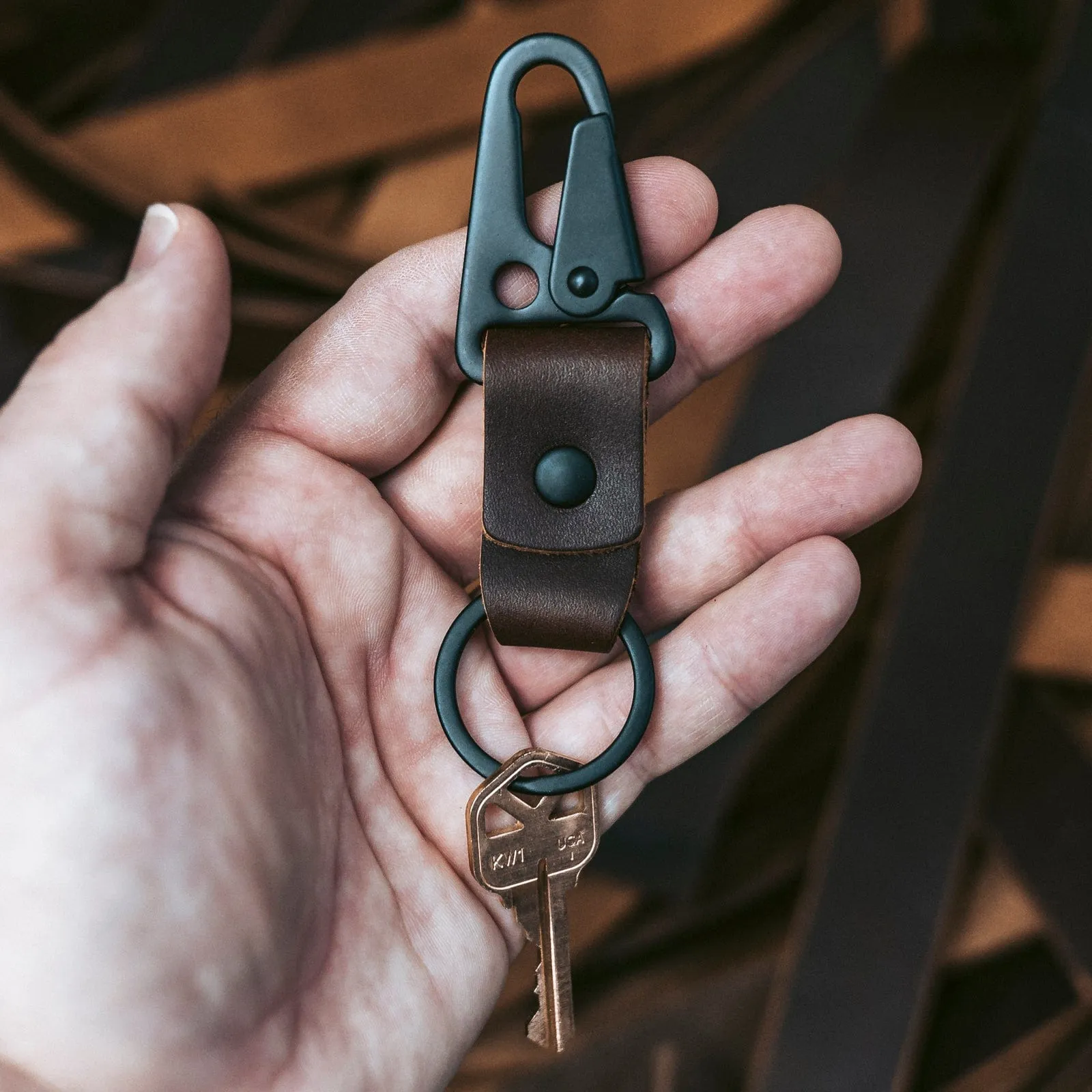 Leather Clip Keychain sold by Popov Leather product image thumbnail 2