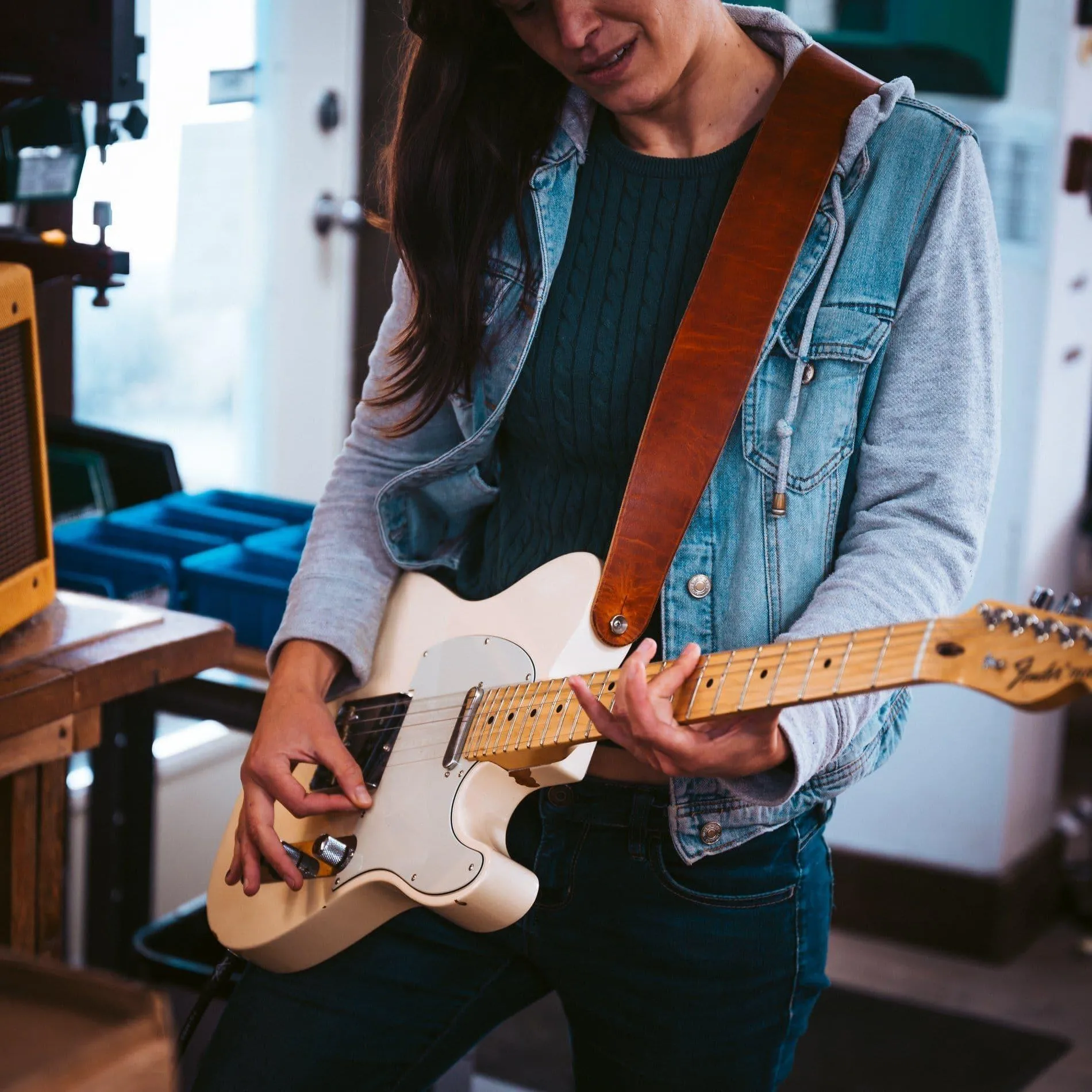 Leather Guitar Strap sold by Popov Leather product image thumbnail 2