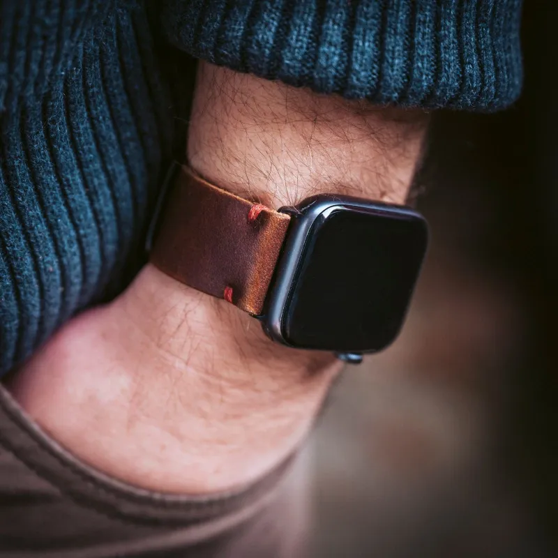 Mystery Leather Apple Watch Band sold by Popov Leather