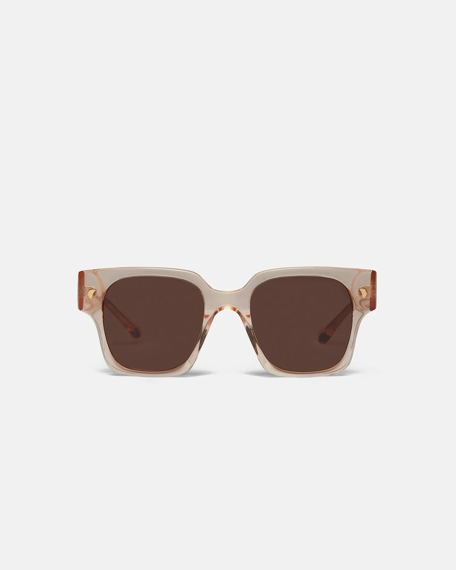 Shae - Oversized D-Frame Sunglasses - Champagne Eyewear sold by Nanushka