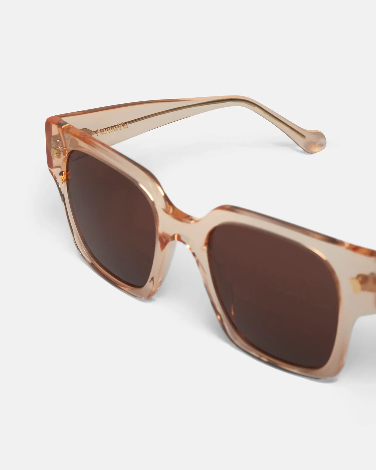 Shae - Oversized D-Frame Sunglasses - Champagne Eyewear sold by Nanushka product image thumbnail 3