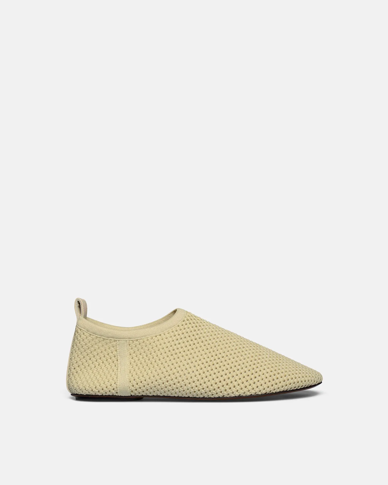 Maris Rounded Toe - Mesh-Knit Round-Toe Slip On Shoes - Sand Mesh sold by Nanushka