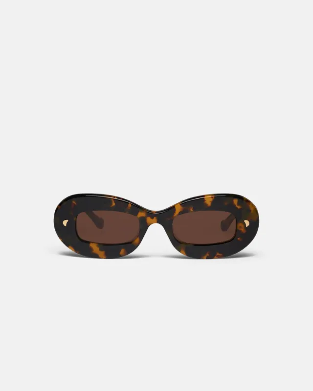 Gimma - Oval-Frame Sunglasses - Tortoishell sold by Nanushka
