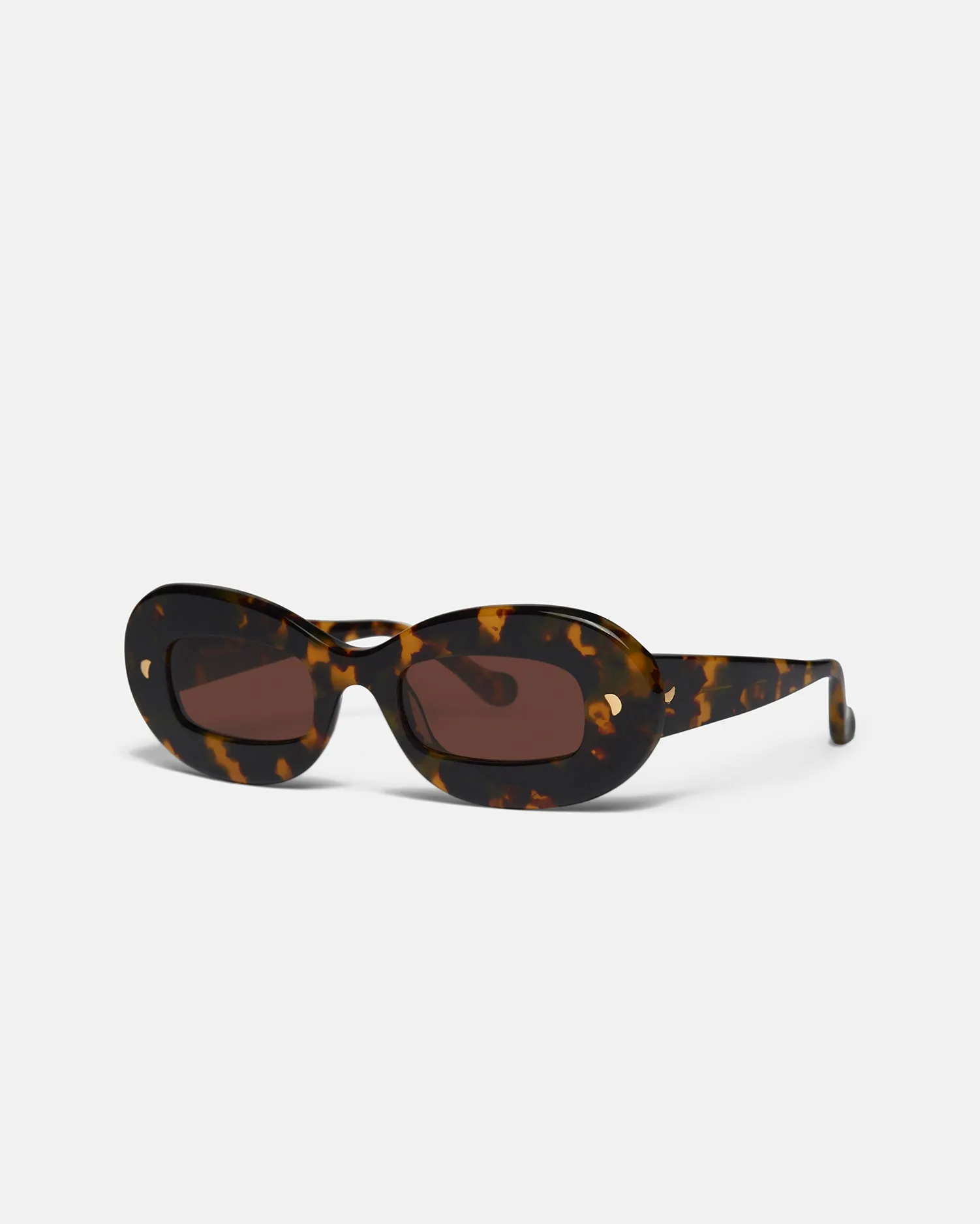 Gimma - Oval-Frame Sunglasses - Tortoishell sold by Nanushka product image thumbnail 2