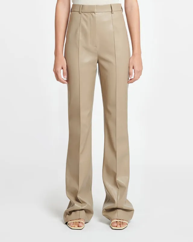 Leena - Okobor™ Alt-Leather Pants - Ashy Taupe sold by Nanushka