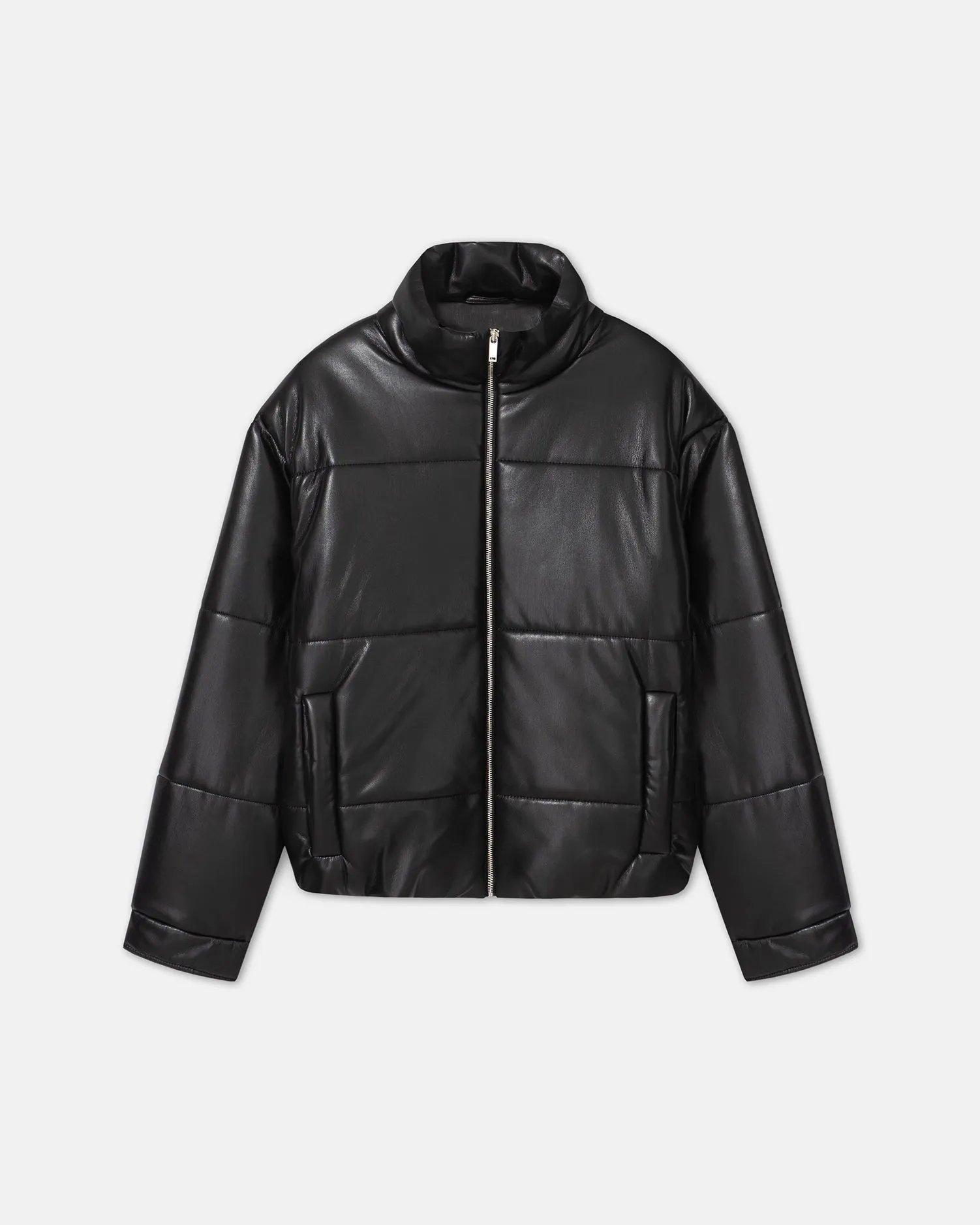 Marron - Okobor™ Alt-Leather Puffer Jacket - Black sold by Nanushka product image thumbnail 4