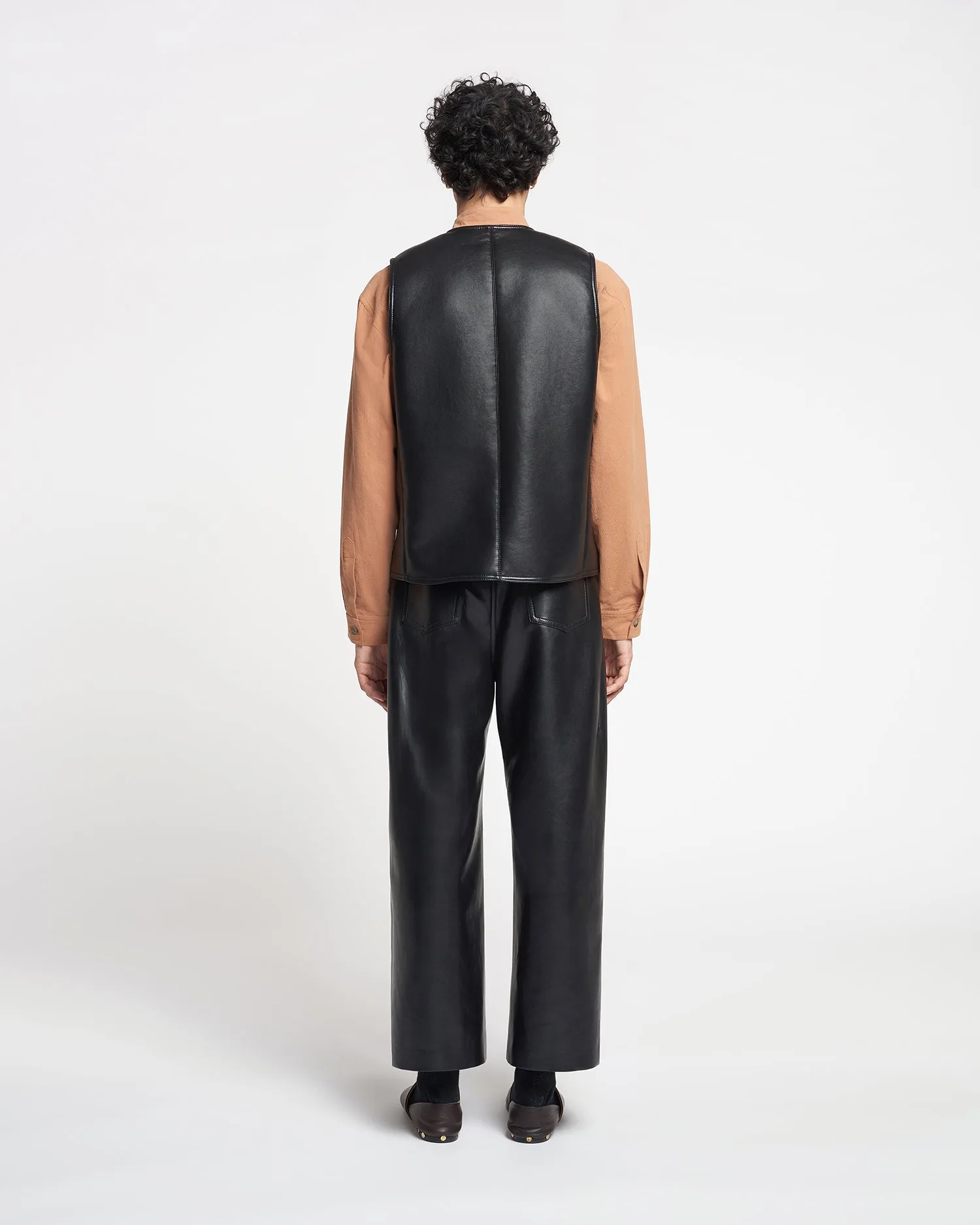 Luben - Regenerated Leather Vest - Black Brown sold by Nanushka product image thumbnail 4