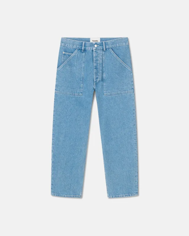 Jasper - Cropped Straight-Leg Jeans - Light Wash sold by Nanushka