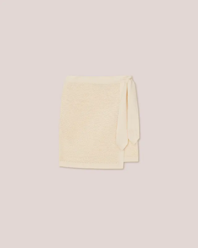 Myrthe - Sale Mini Pareo Skirt - Creme sold by Nanushka