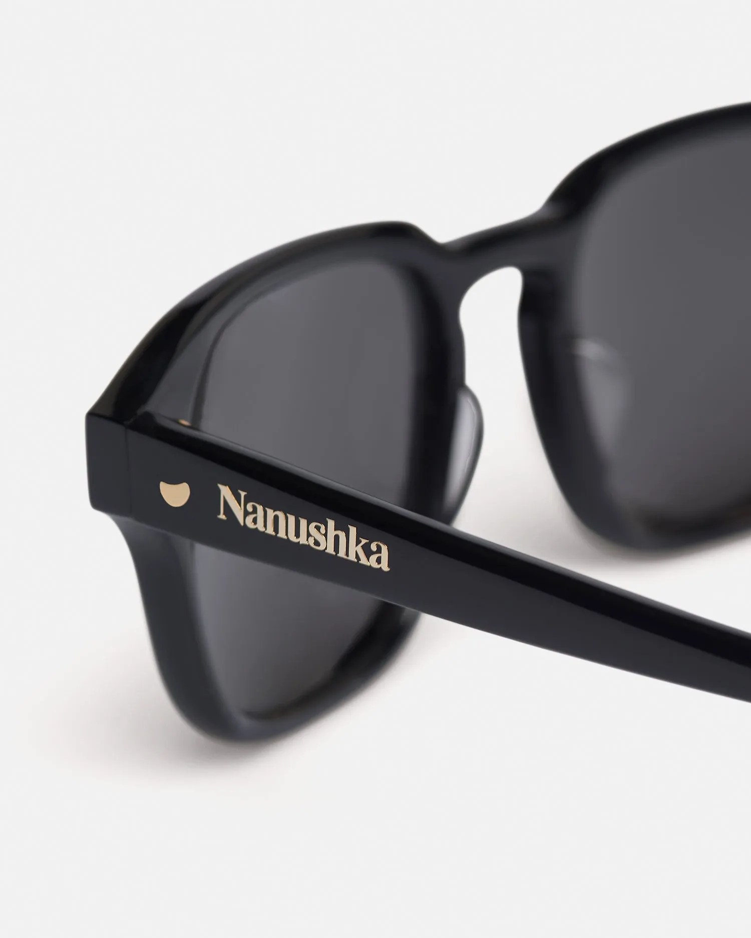 Aiza - Bio-Plastic Rounded Sunglasses - Black sold by Nanushka product image thumbnail 3